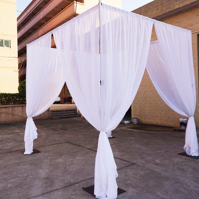Decoración portátil para bodas de soporte, telón de fondo, tubería y cortina