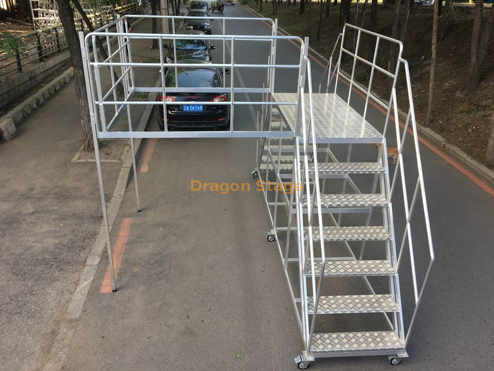 Plataforma de aleación de aluminio para soldar, escalera industrial, plataforma escalonada, escalera escalonada, escalera, plataforma de lavado de coches