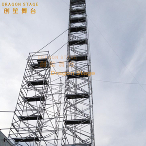 Andamio portátil de torre de aluminio de 1,35x2x10,35 m con escalera de 45 grados 