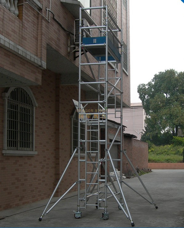 Escalera Aluminio Andamio Simple Móvil 2.91m