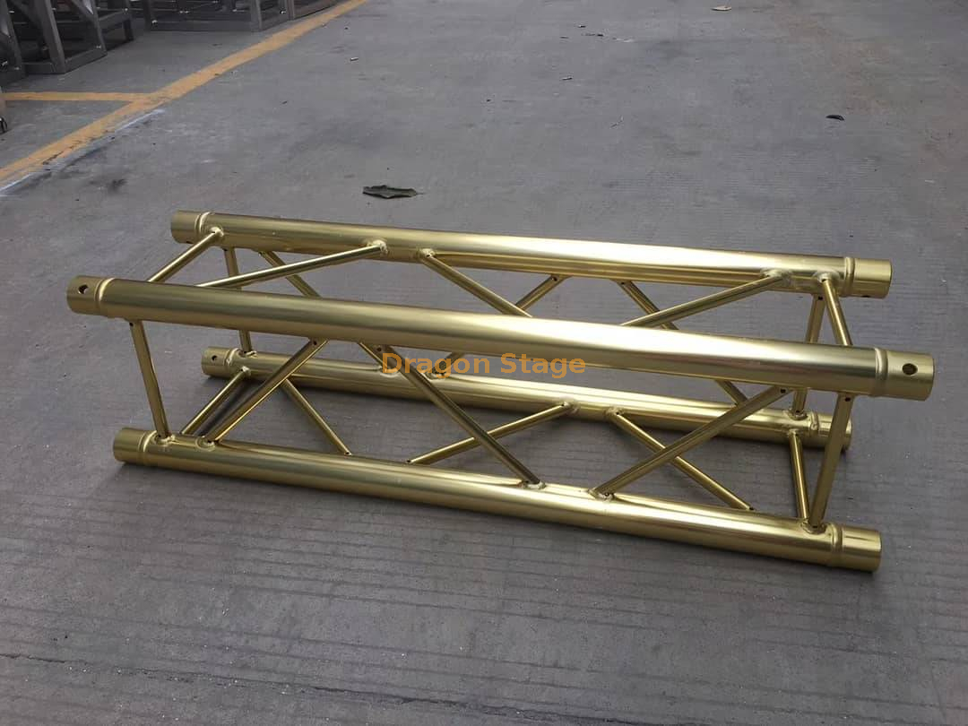 Armazón de iluminación de aluminio con espiga cuadrada de exposición dorada