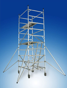 Andamio ajustable de plataforma de escalera colgante doble de aluminio 5,22 m
