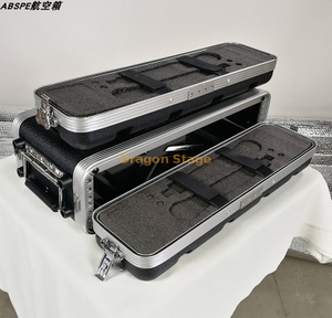 ABS 2U210 Trolley case con ruedas Gabinete de equipo de amplificador de potencia de audio de 19 pulgadas