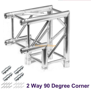 Aluminio 400x400mm / 389x389mm Square Box 2 Ways Corner Spigot Truss