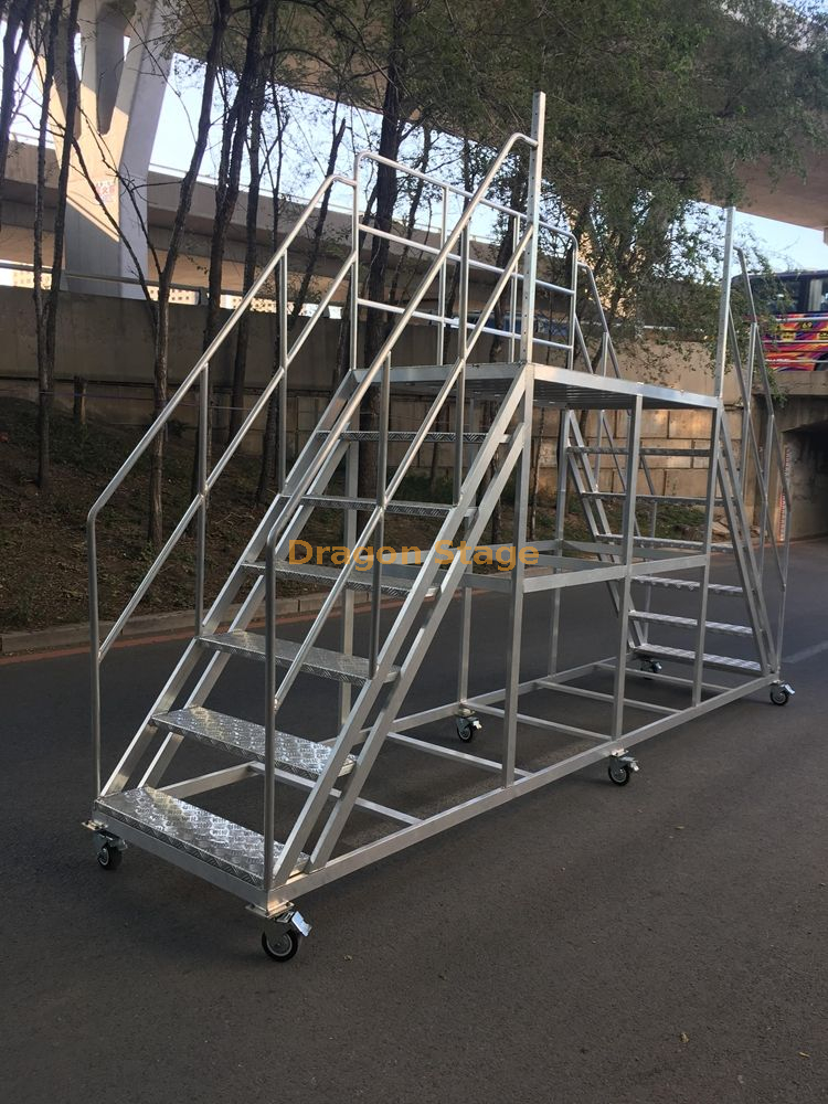 Plataforma de aleación de aluminio para soldar, escalera industrial, plataforma escalonada, escalera escalonada, escalera, plataforma de lavado de coches